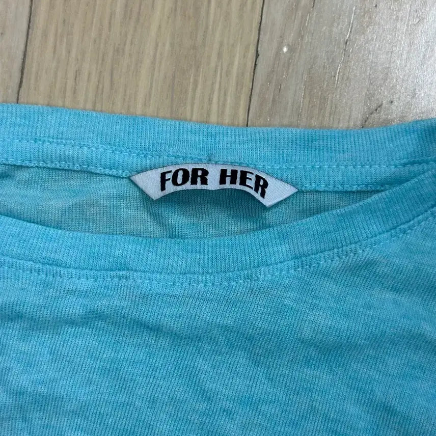 [BUNJANG] FOR HER Sky Blue T-Shirt / FOR HER 하늘색 여성 티셔츠