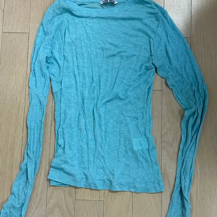 [BUNJANG] FOR HER Sky Blue T-Shirt / FOR HER 하늘색 여성 티셔츠