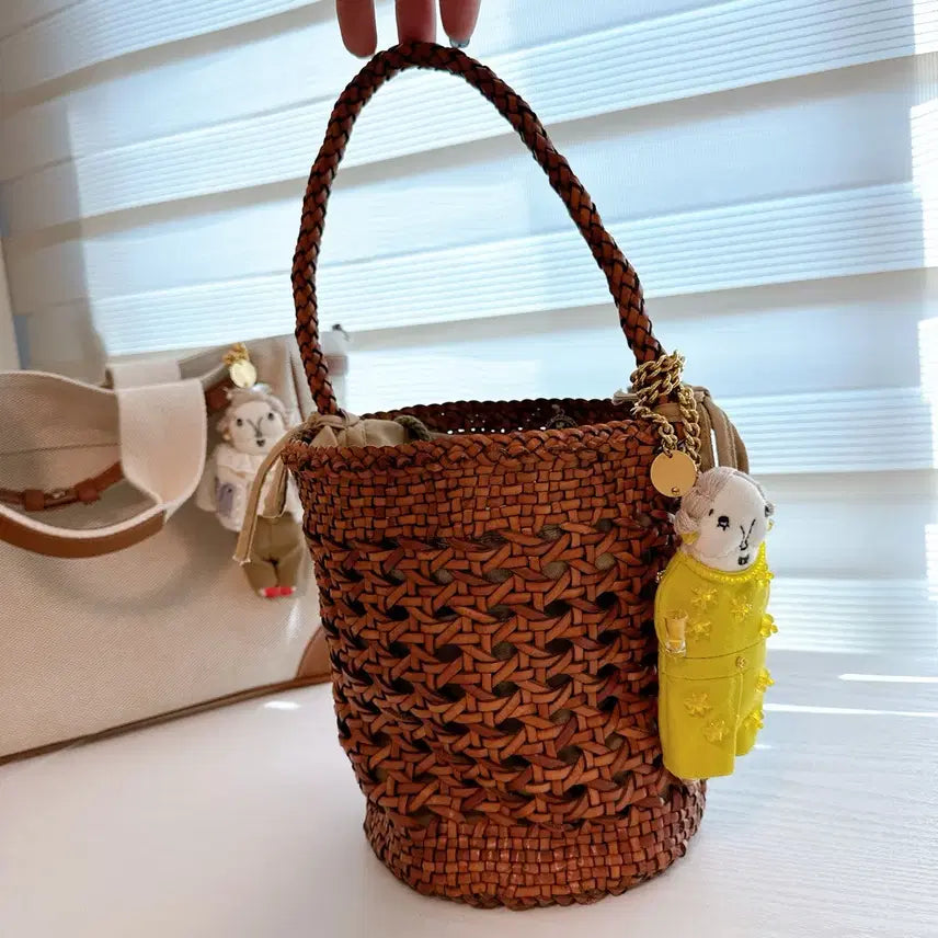 [BUNJANG] Dragon Bag Caneage Bucket Bag Tan Edge with Dragon Authentic Inner Bag / 드래곤백 캐니지버킷 탄엣지+드래곤 정품 이너백