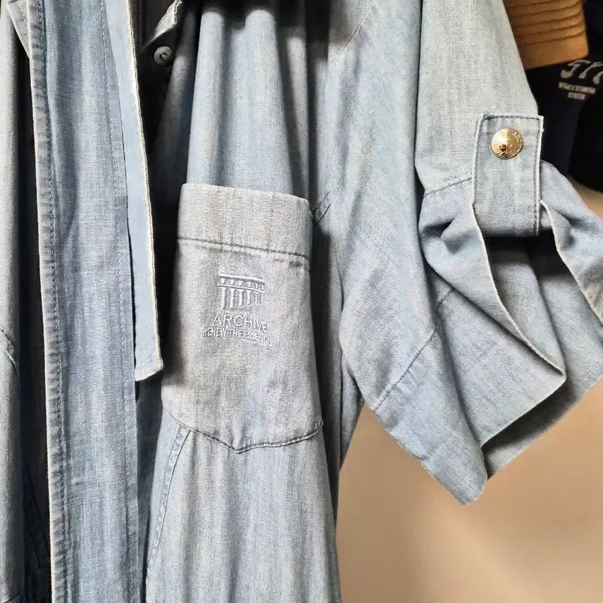[BUNJANG] System Denim Long Dress / 시스템 데님 롱 원피스