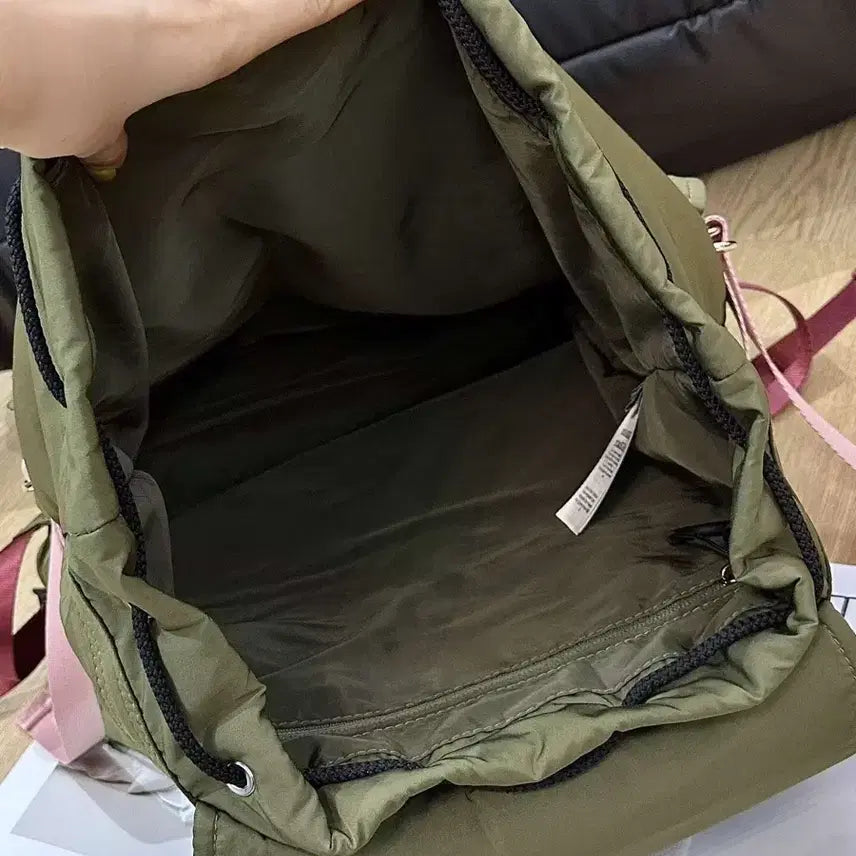 [BUNJANG] GANNI Padded Nylon Backpack Khaki / GANNI 패딩 나일론 백팩 카키