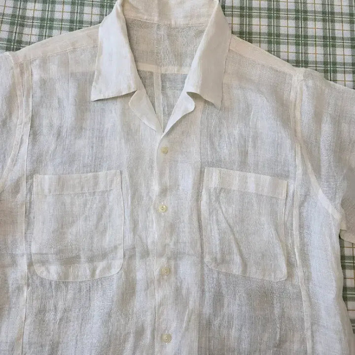 [BUNJANG] White Ramie Shirt Size 100 / 2ㅡ모시  셔츠ㅡ100