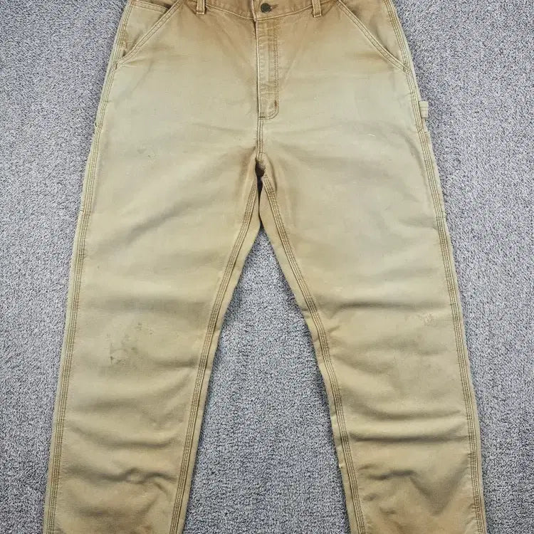 [BUNJANG] Carhartt Duck Canvas Single Knee Carpenter Pants Brown 36x32 / 칼하트 덕캔버스 싱글니 카펜터 팬츠 ( 36X32 ) / 12111