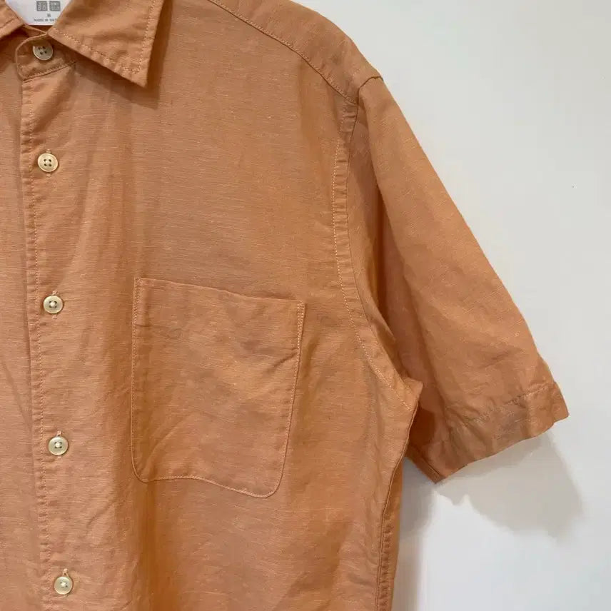 [BUNJANG] Uniqlo Linen Short Sleeve Shirt - Size M / 유니클로 린넨 반팔 셔츠 M