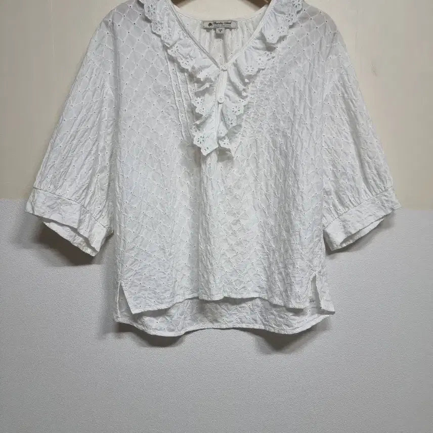 [BUNJANG] Thursday Island Frill Lace Short Sleeve Shirt Size S / * 써스데이아일랜드 프릴 레이스 반팔 S 사이즈