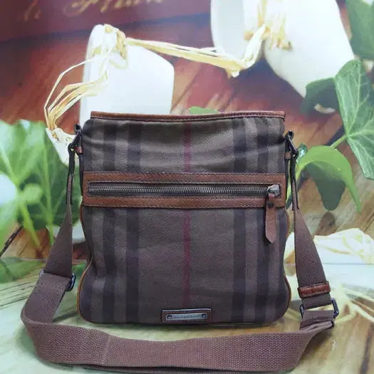 [BUNJANG] Burberry Check Jacquard Leather Shoulder Crossbody Bag / 구제토토 버버리 체크무늬 숄더백 크로스백 정품 중고가방 명품 60705