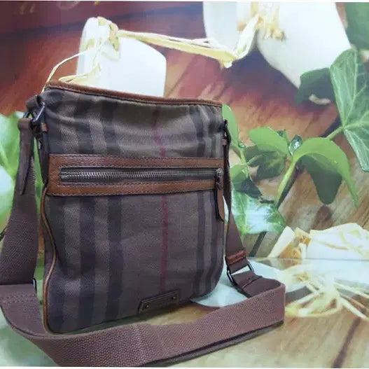 [BUNJANG] Burberry Check Jacquard Leather Shoulder Crossbody Bag / 구제토토 버버리 체크무늬 숄더백 크로스백 정품 중고가방 명품 60705