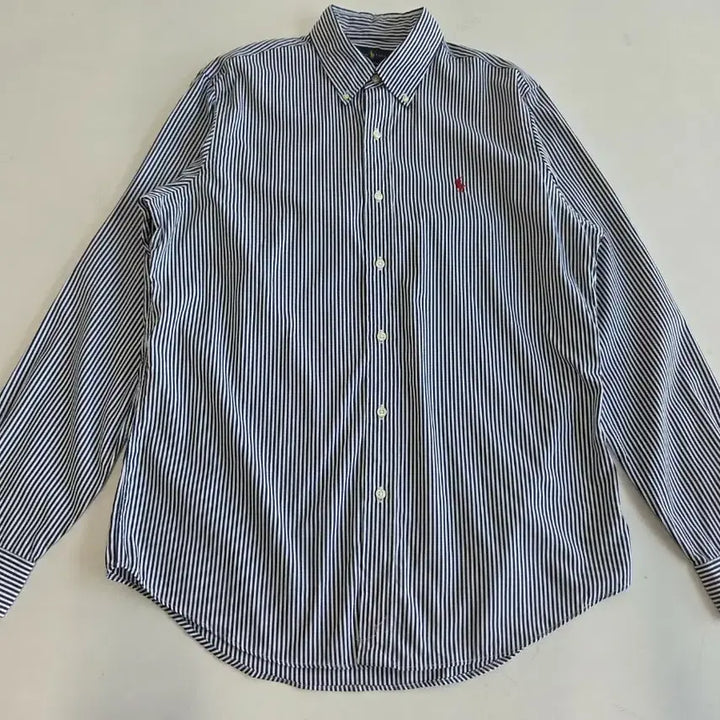 [BUNJANG] Polo Ralph Lauren Blue Stripe Classic Fit Shirt / 폴로 랄프로렌 블루 스트라이프 셔츠 M