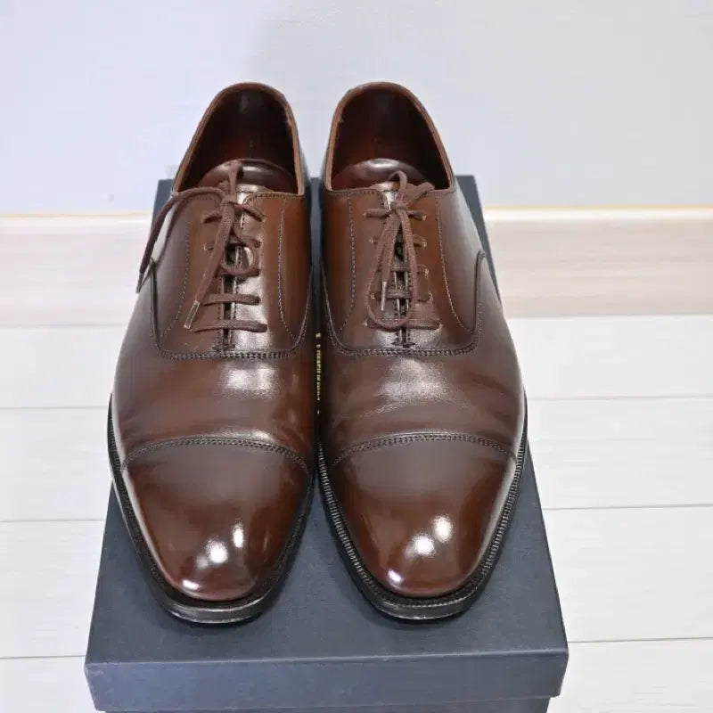 [BUNJANG] Crockett &amp; Jones Brown Leather Oxford Shoes / 크로켓앤존스 브라운 남성 구두