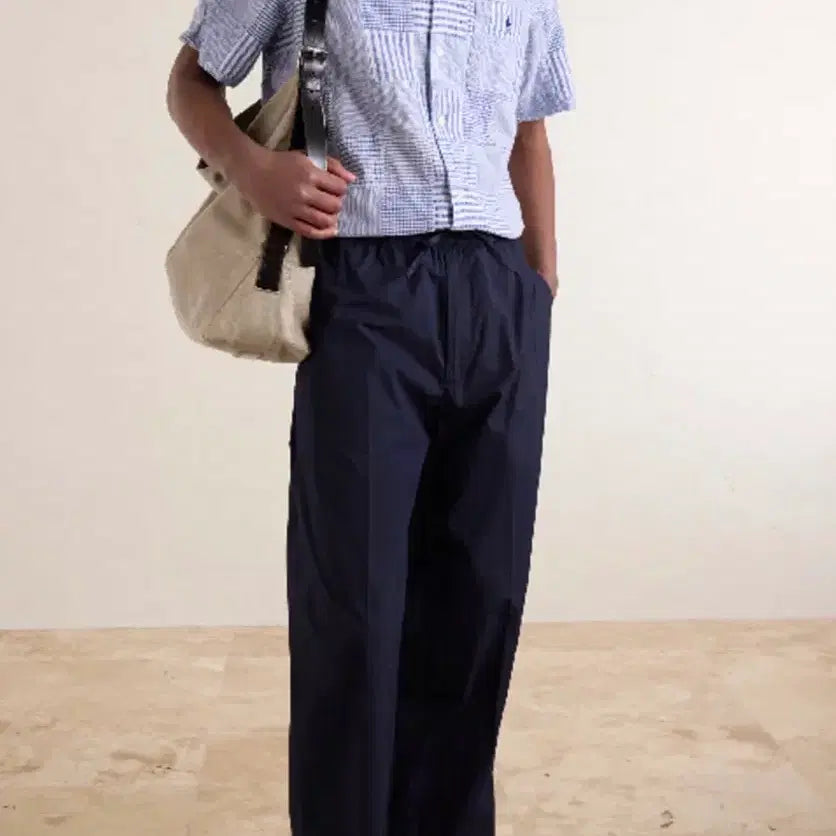 [BUNJANG] Polo Ralph Lauren Seersucker Patchwork Shirt / 폴로 시어서커 패치워크 셔츠