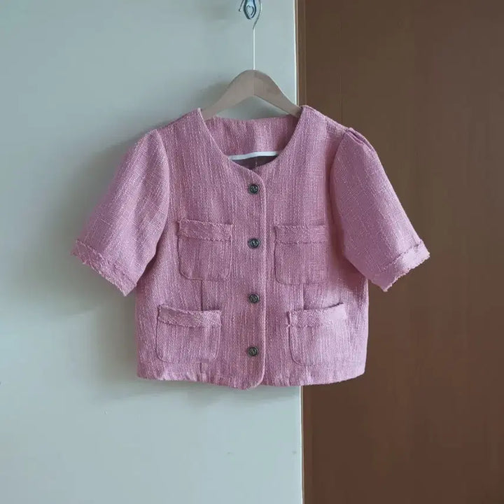 [BUNJANG] Tweed Short Sleeve Jacket / 트위드 반팔 자켓