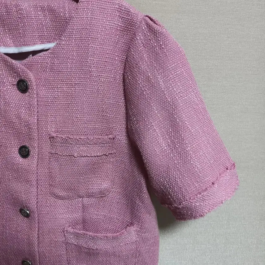 [BUNJANG] Tweed Short Sleeve Jacket / 트위드 반팔 자켓