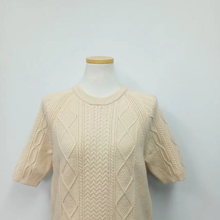 [BUNJANG] 8 Seconds Round Neck Short Sleeve Knit - Size M (55) / 에잇세컨즈 반팔 라운드넥 니트 55