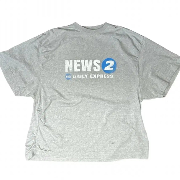 [BUNJANG] Nononode Perking News T-Shirt / [2] 논노드 퍼커링 뉴스 티셔츠