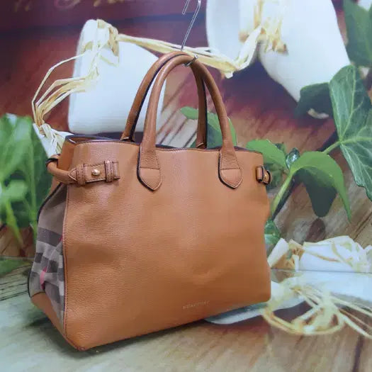 [BUNJANG] Burberry Tote Bag Brown Multi Leather Canvas / 구제토토 버버리 토드백 정품 중고가방 명품 60705