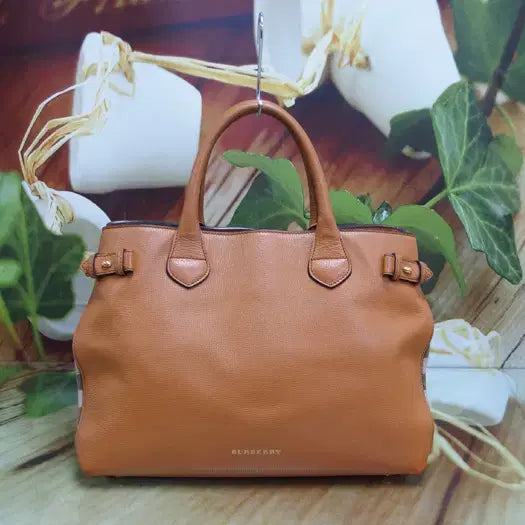 [BUNJANG] Burberry Tote Bag Brown Multi Leather Canvas / 구제토토 버버리 토드백 정품 중고가방 명품 60705