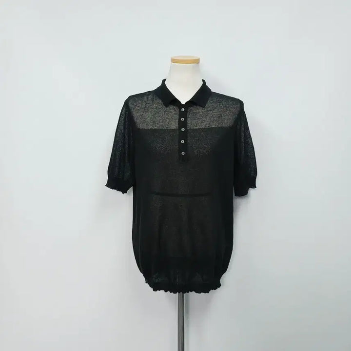 [BUNJANG] Edge My Half-Sleeve Polo Knit 55 / 엣지 마 반팔 카라 니트 55