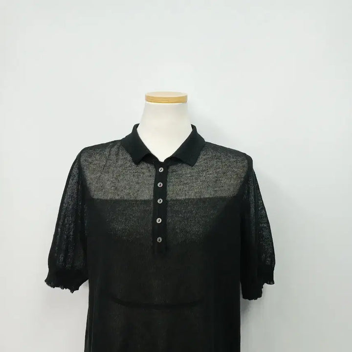 [BUNJANG] Edge My Half-Sleeve Polo Knit 55 / 엣지 마 반팔 카라 니트 55