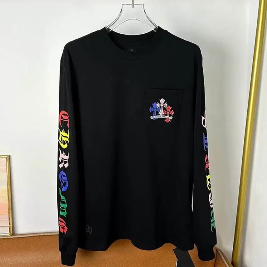 [SOLD OUT] 크롬하츠 레인보우 로고 블랙 긴팔 티셔츠