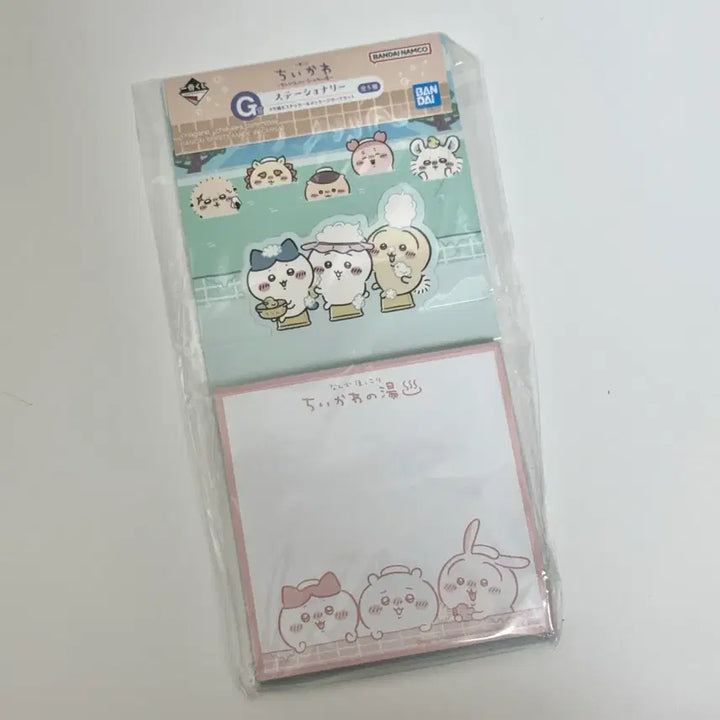 [BUNJANG] Chiikawa Onsen Bathhouse Ichiban Kuji G Prize Memo Pad / 치이카와 온천 목욕탕 이치방쿠지 제일복권 G상 메모지
