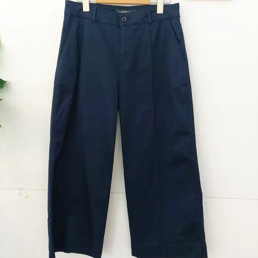 [BUNJANG] Lauren Ralph Lauren Navy Wide 9-Length Pants Size 66 / 로렌 랄프로렌 네이비 와이드 9부팬츠  66