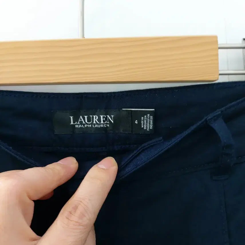 [BUNJANG] Lauren Ralph Lauren Navy Wide 9-Length Pants Size 66 / 로렌 랄프로렌 네이비 와이드 9부팬츠  66