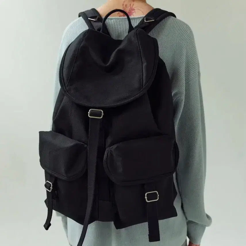 [BUNJANG] HAACHIVE After Pray 2-Pocket Cotton Cargo Backpack / 하아카이브 애프터프레이 2포켓 코튼 카고 럭색