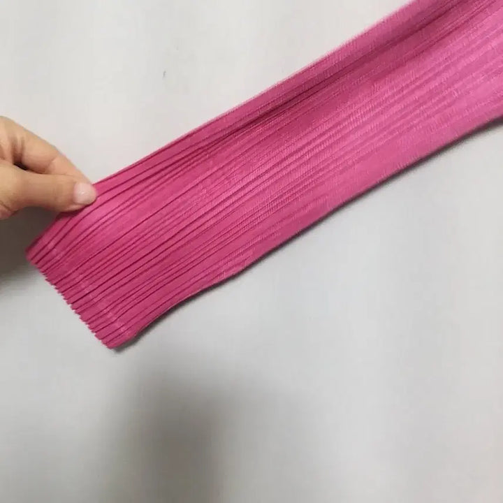 [BUNJANG] Hot Pink Pleated Long Dress Cardigan / ㅎ241 플리츠롱원피스
