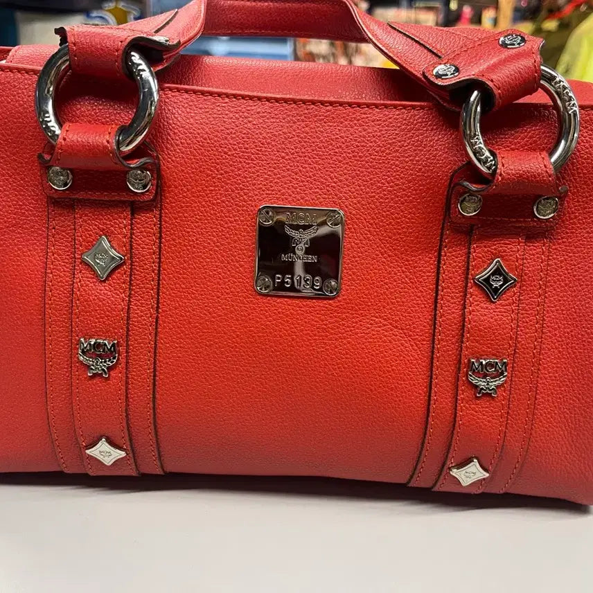[BUNJANG] MCM Red Leather Tote Bag / MCM 가방 토트백 레드 컬러