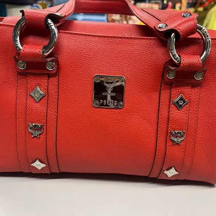 [BUNJANG] MCM Red Leather Tote Bag / MCM 가방 토트백 레드 컬러