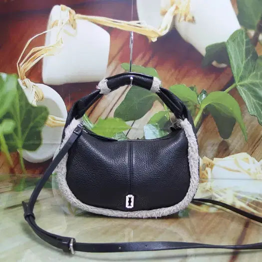 [BUNJANG] BUNKE Half Moon Coconut Mini Tote Mustang Leather Bag / 구제토토 분크 하프문 코코넛 미니 토트 무스탕 중고 60705