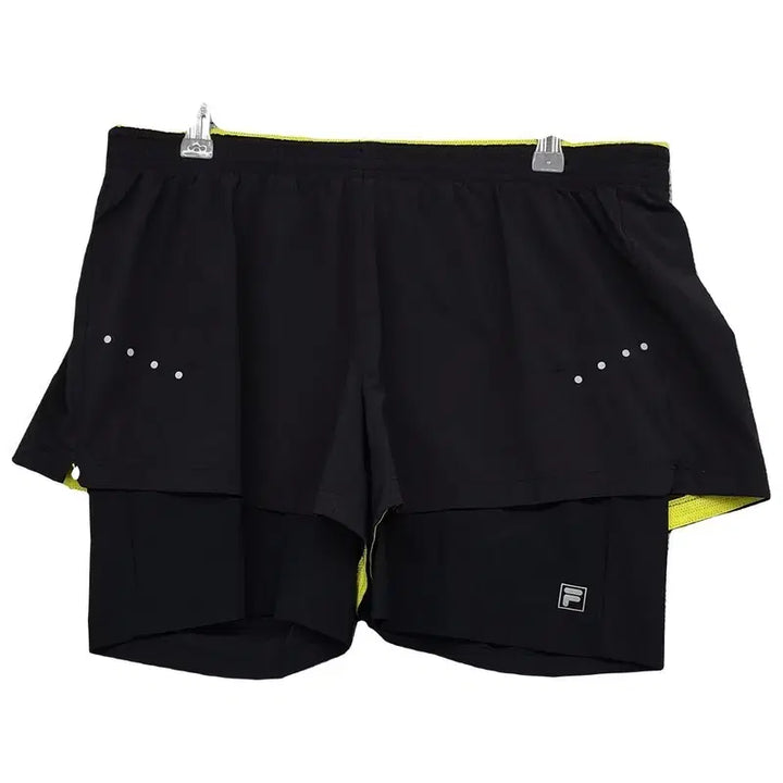 [BUNJANG] Fila Black Training Shorts / 휠라 블랙 레깅스 트레이닝 반바지 85