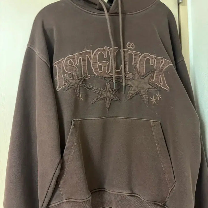 [BUNJANG] Brown Washed Hoodie T-Shirt / 브라운 워싱 후드티