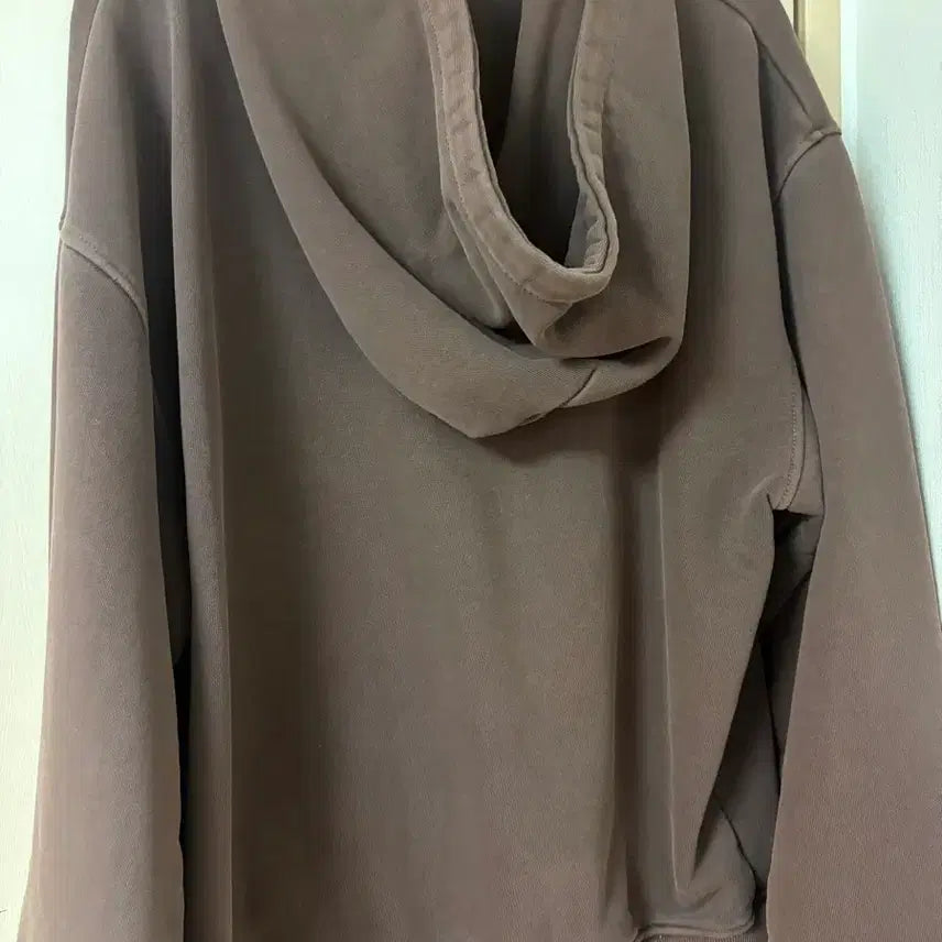 [BUNJANG] Brown Washed Hoodie T-Shirt / 브라운 워싱 후드티