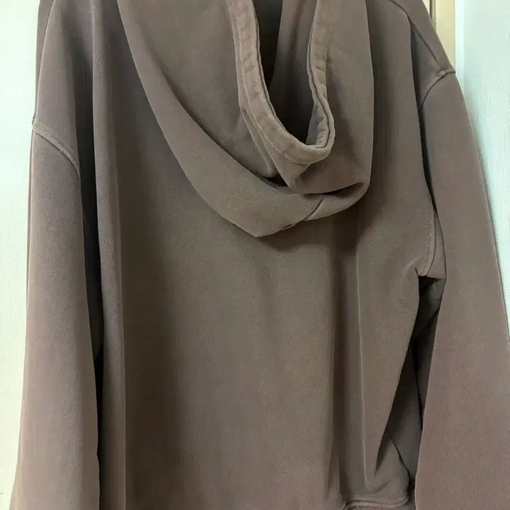 [BUNJANG] Brown Washed Hoodie T-Shirt / 브라운 워싱 후드티