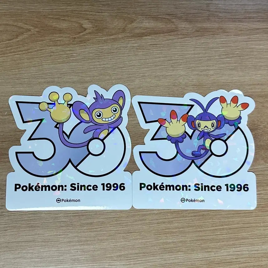 [BUNJANG] Pokemon 30th Anniversary Logo Sticker (Aipom &amp; Gethanboosung) / [포켓몬 30주년 로고 스티커]에이팜, 겟핸보숭