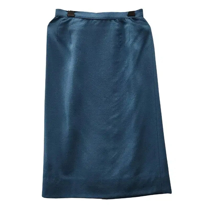 [BUNJANG] Vintage Basic Minimal Midi Skirt / 빈티지 베이직 미니멀 블루그린 미디스커트