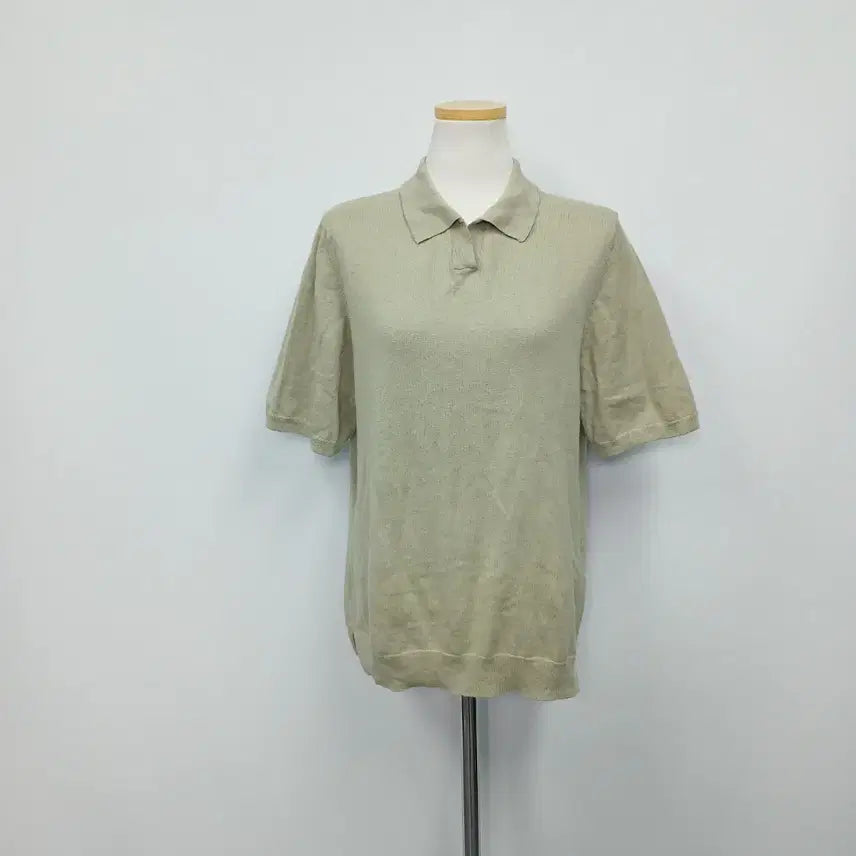 [BUNJANG] Casual 21SS Half Sleeve Polo Knit T-Shirt / 캐주얼 21SS 마 반팔 카라 니트 66