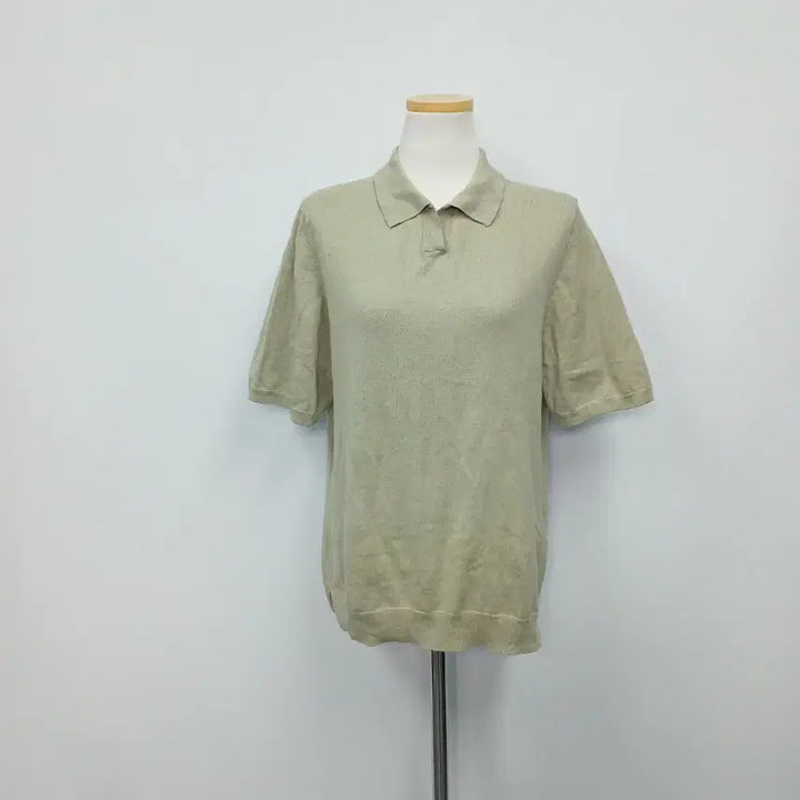[BUNJANG] Casual 21SS Half Sleeve Polo Knit T-Shirt / 캐주얼 21SS 마 반팔 카라 니트 66