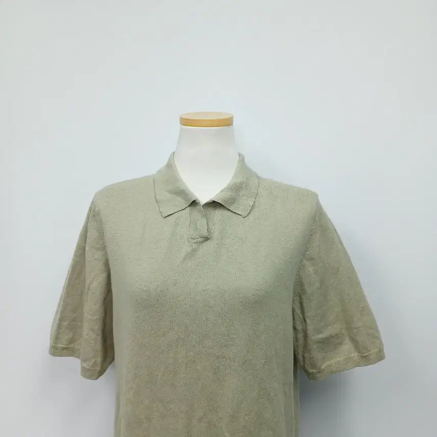 [BUNJANG] Casual 21SS Half Sleeve Polo Knit T-Shirt / 캐주얼 21SS 마 반팔 카라 니트 66