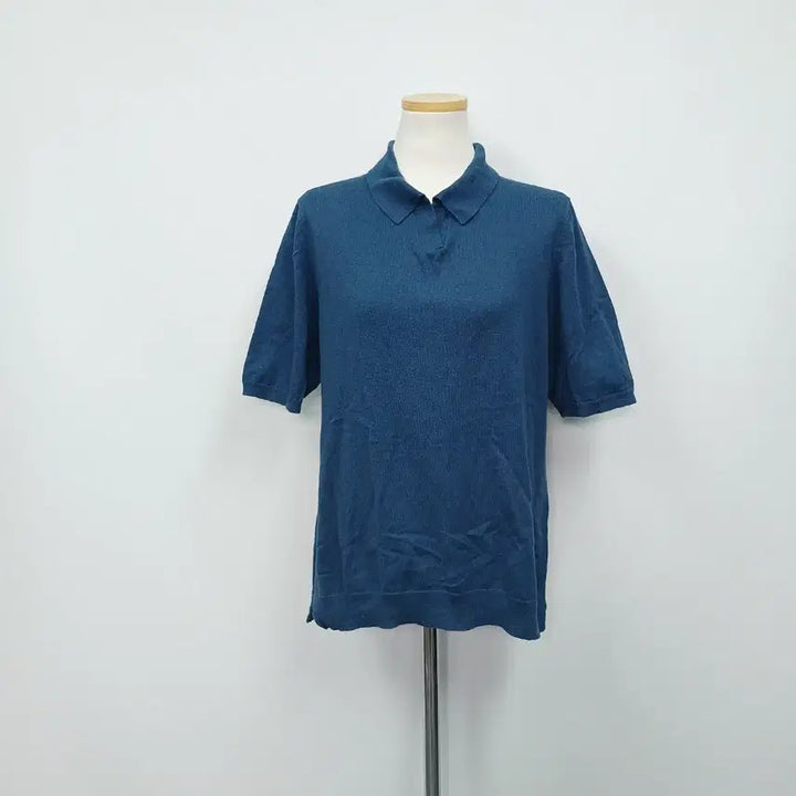 [BUNJANG] Casual 21SS Half-Sleeve Collar Knit (Size 66) / 캐주얼 21SS 마 반팔 카라 니트 66