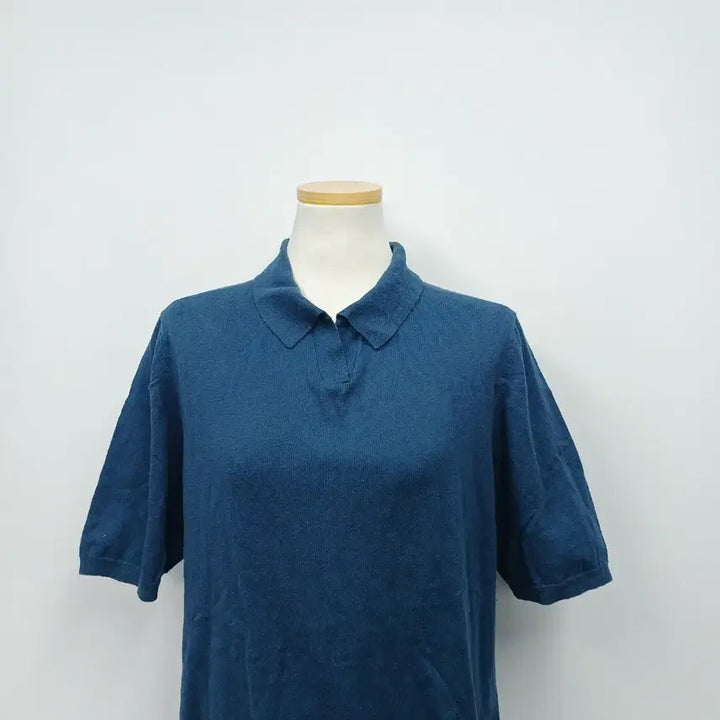 [BUNJANG] Casual 21SS Half-Sleeve Collar Knit (Size 66) / 캐주얼 21SS 마 반팔 카라 니트 66