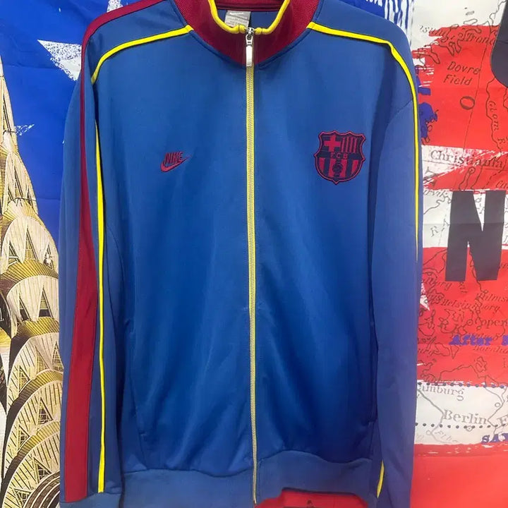 [BUNJANG] Nike Barcelona Oversized Vintage Track Top Jersey / s급 올드스쿨 나이키 오버핏 바르셀로나 져지트랩탑2X