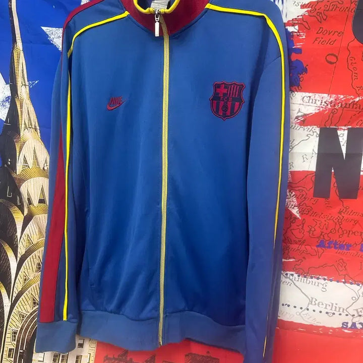 [BUNJANG] Nike Barcelona Oversized Vintage Track Top Jersey / s급 올드스쿨 나이키 오버핏 바르셀로나 져지트랩탑2X