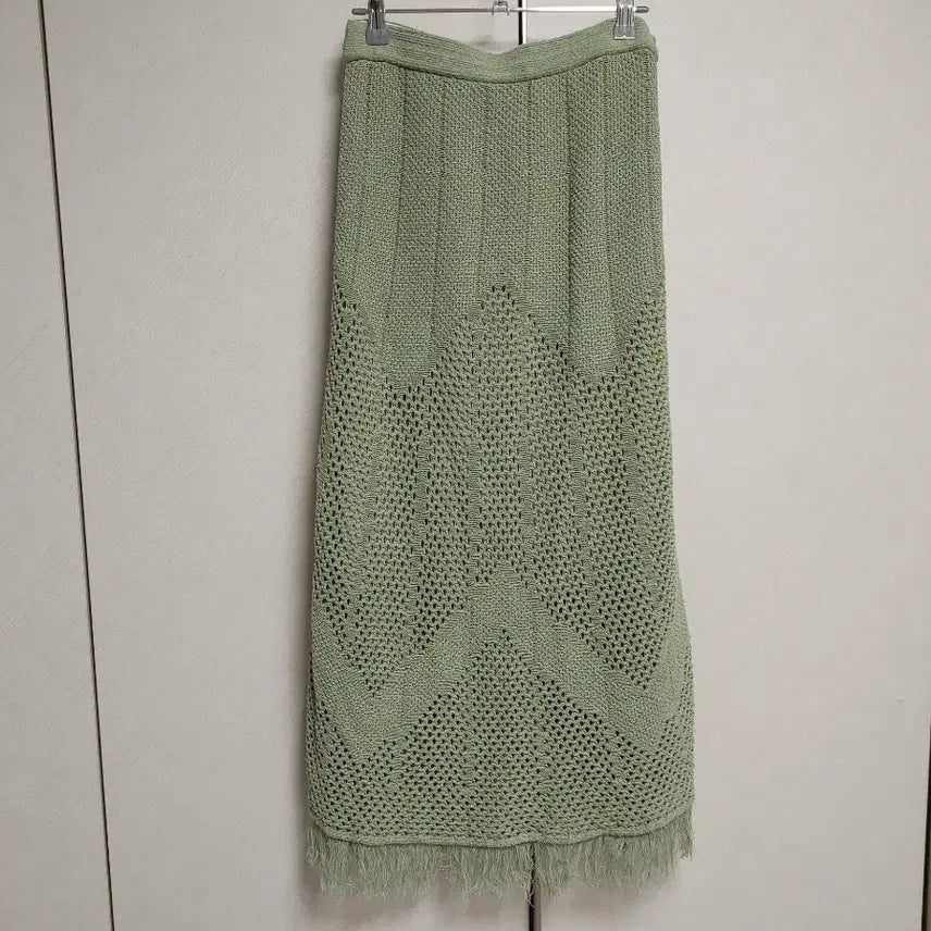 [BUNJANG] System Knit Midi Skirt Olive / 한섬 시스템 니트 스커트
