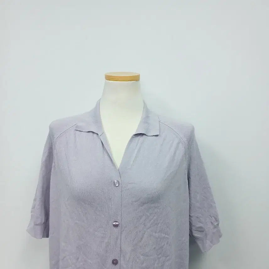 [BUNJANG] Casual 23SS Cardigan Style Short Sleeve Collar Knit 66 / 캐주얼 23SS 가디건형 반팔 카라 니트 66