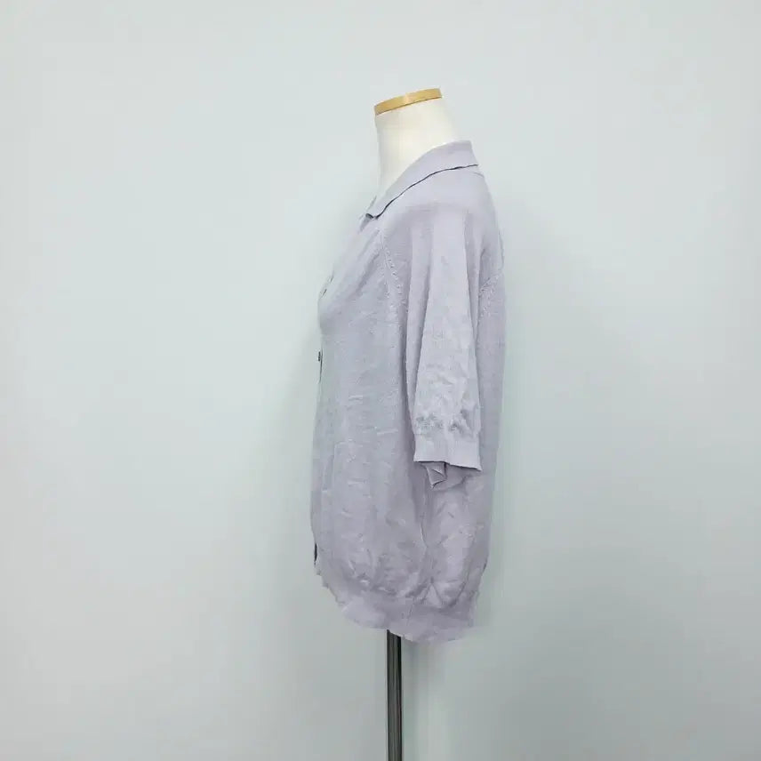 [BUNJANG] Casual 23SS Cardigan Style Short Sleeve Collar Knit 66 / 캐주얼 23SS 가디건형 반팔 카라 니트 66