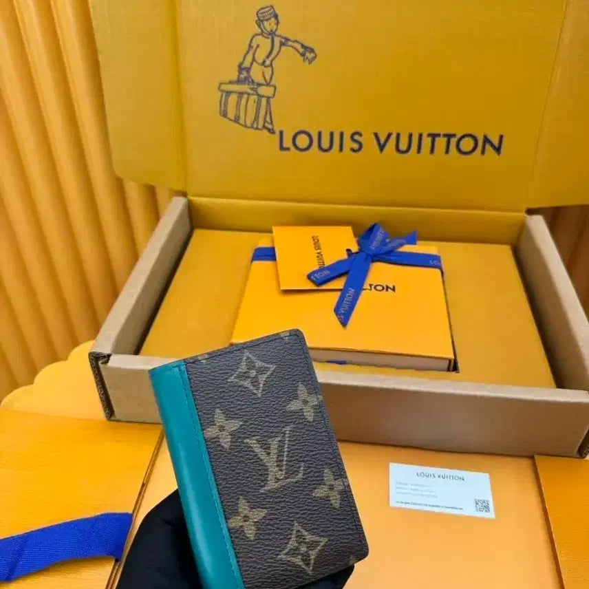[BUNJANG] Louis Vuitton Pocket Organizer Monogram Canvas Blue Trim / 루이비통포켓 오거나이저