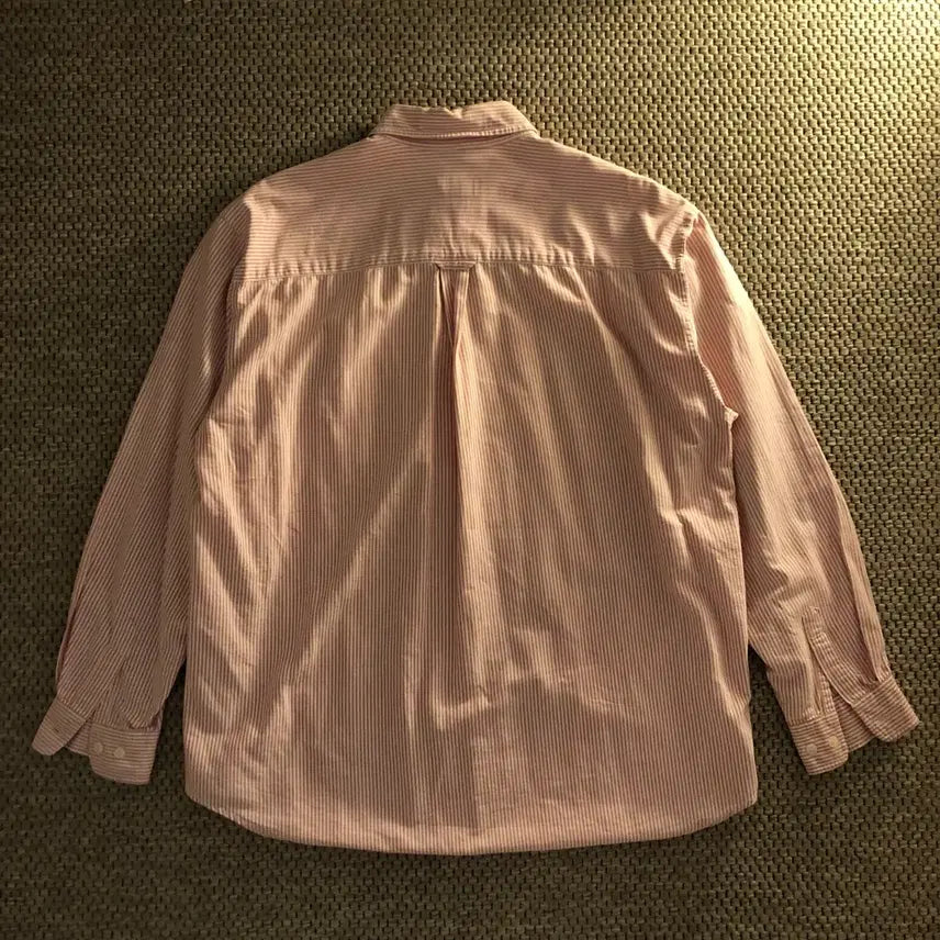 [BUNJANG] OMPHALOS Pink Vintage Stripe Shirt Size 100 / OMPHALOS 핑크 빈티지 스트라이프 셔츠 100