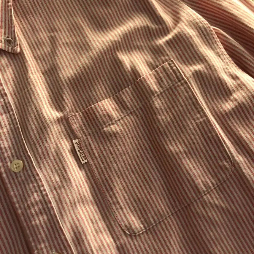 [BUNJANG] OMPHALOS Pink Vintage Stripe Shirt Size 100 / OMPHALOS 핑크 빈티지 스트라이프 셔츠 100